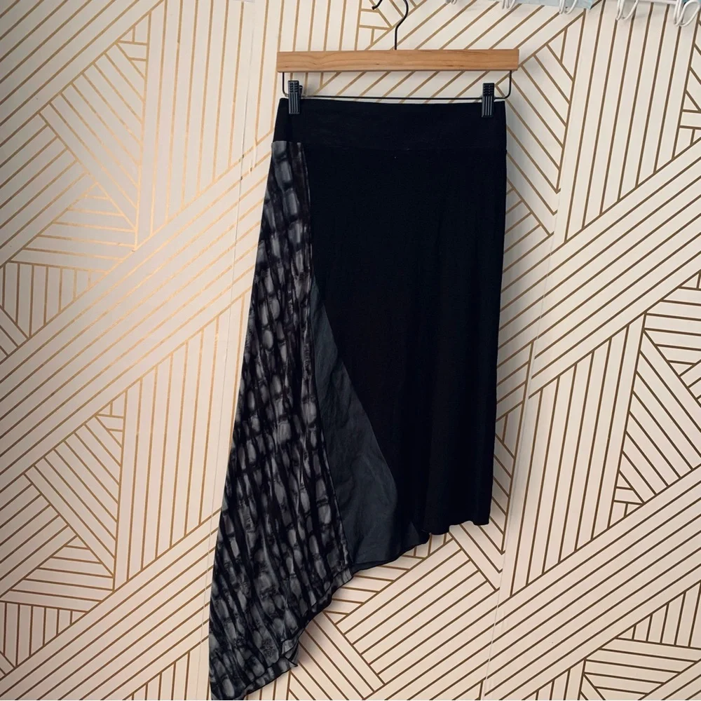 Rock n Karma 2 piece set abstract geometric patchwork skirt set asymmetrical M - Picture 11 of 14